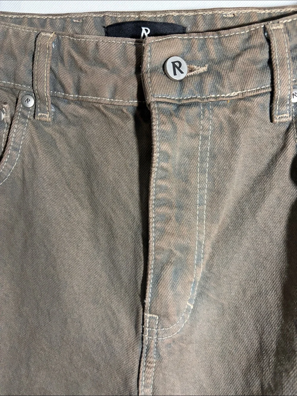Represent Baggy Denim Jeans in Light Brown Bark Sandstorm Size 31